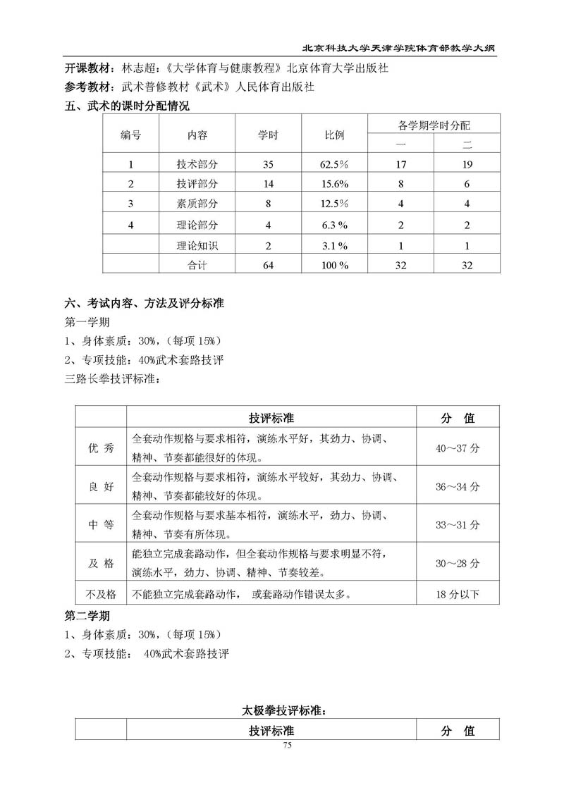 新2
体育部教学大纲