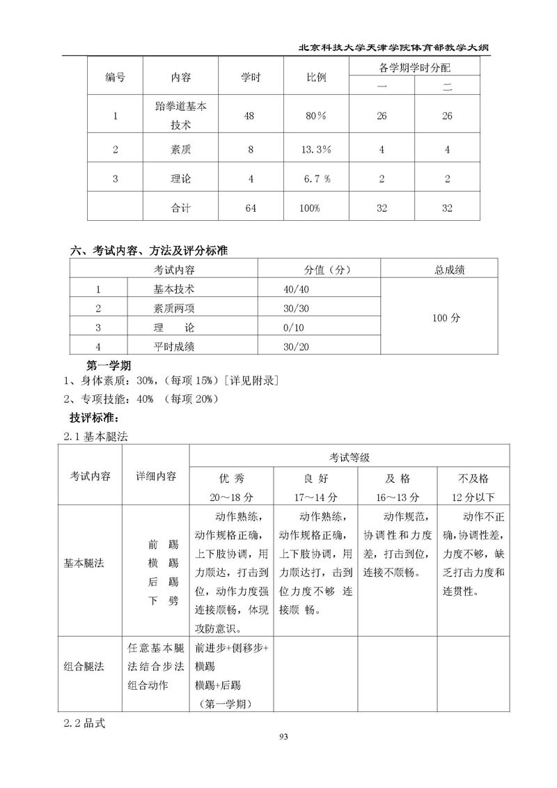 新2
体育部教学大纲